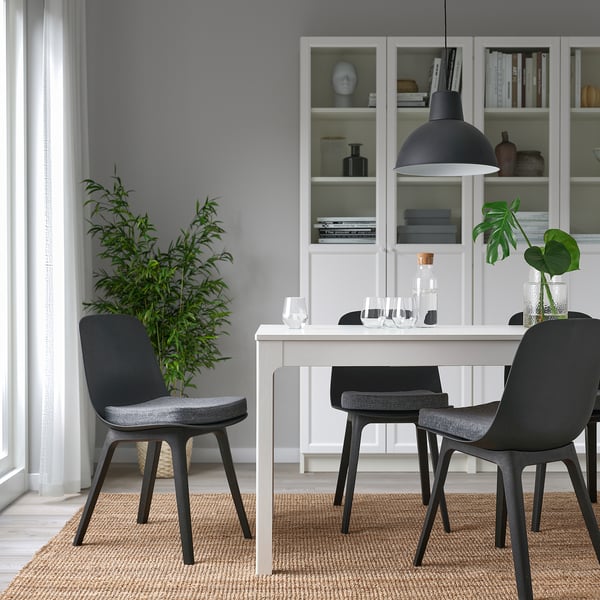 ÅKERVINDEFLY chair cushion, grey, 39/35x37x5 cm