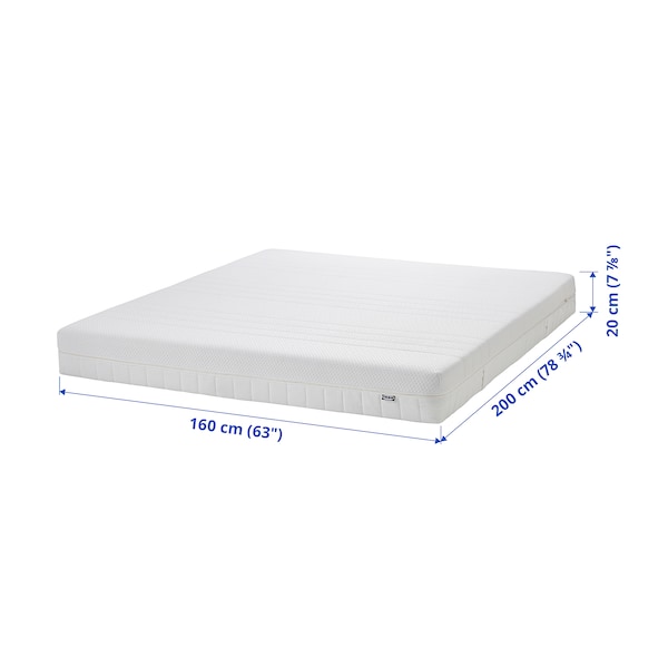 ÅKREHAMN Foam mattress firm/white 160x200 cm , 160x200 cm