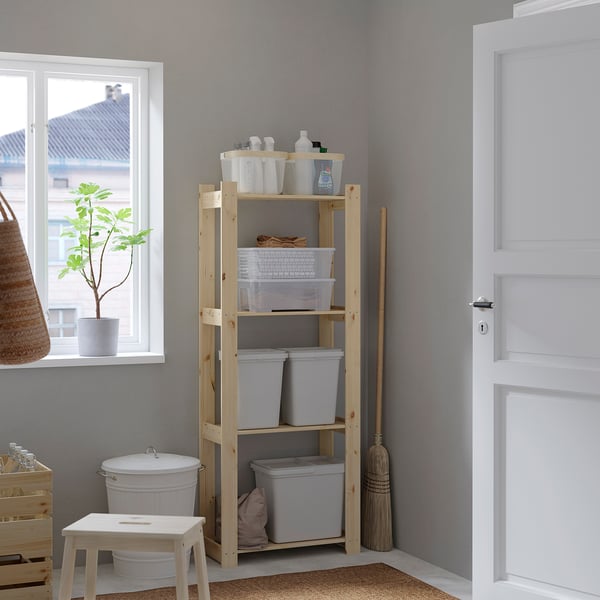 ALBERT shelving unit, pine, 64x28x159 cm