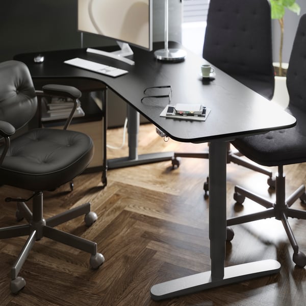 ALEFJÄLL office chair, Glose black, 64 cm