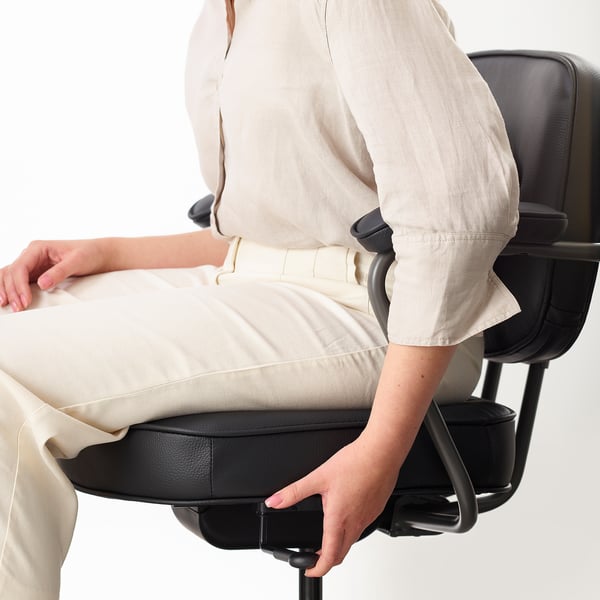 ALEFJÄLL office chair, Glose black, 64 cm