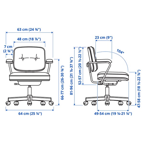 ALEFJÄLL Office Chair - Black Glose ,