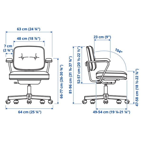 Ikea ALEFJÄLL Office Chair - Black Glose ,