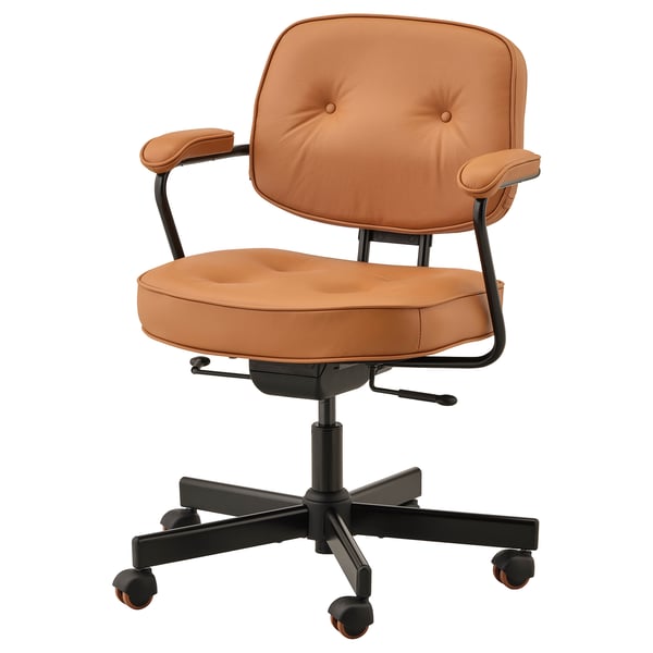 ALEFJÄLL office chair, Grann golden-brown, 64 cm