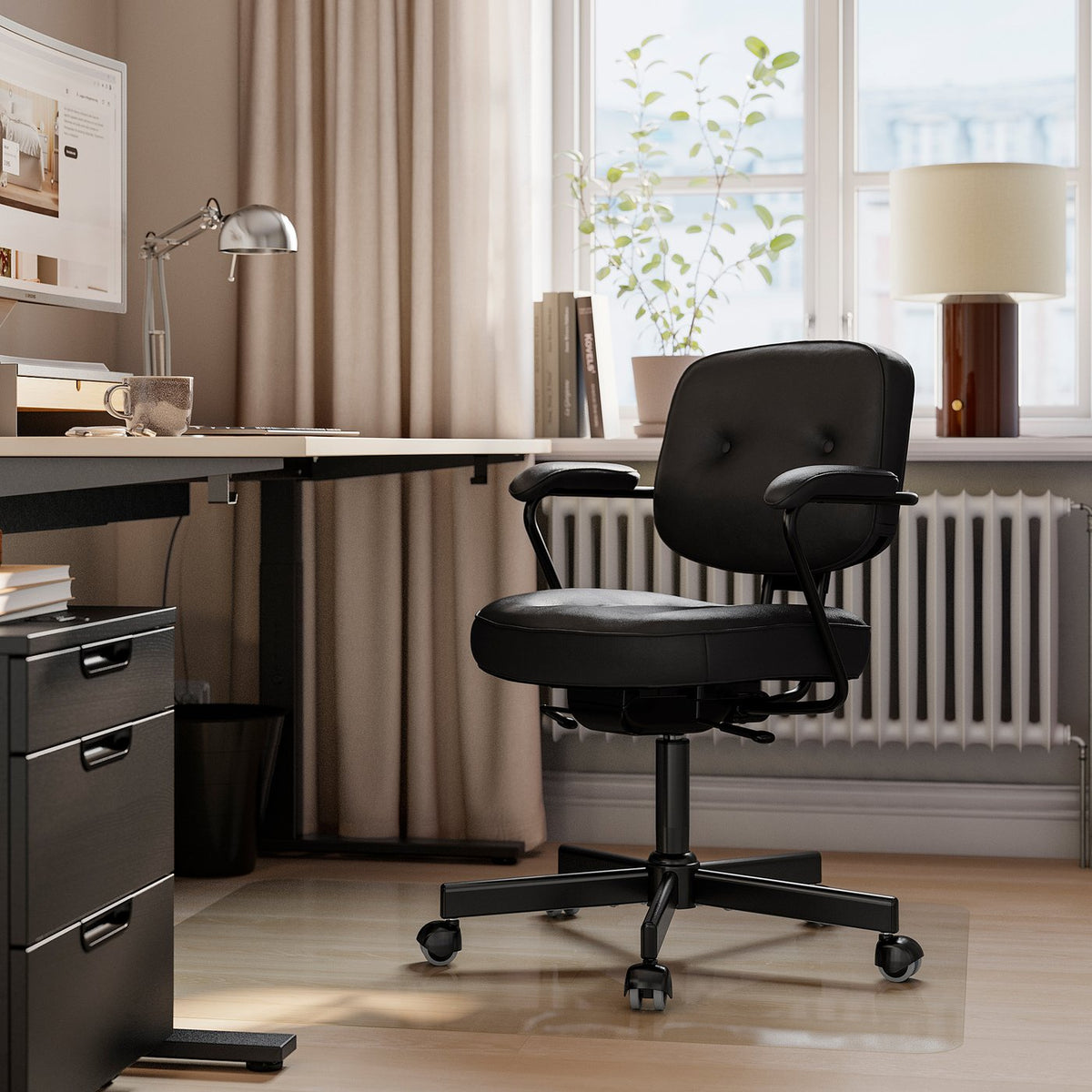 ALEFJÄLL office chair, Smidig black, 64 cm