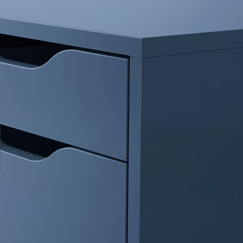 ALEX Drawer unit, black-blue, 36x50 cm