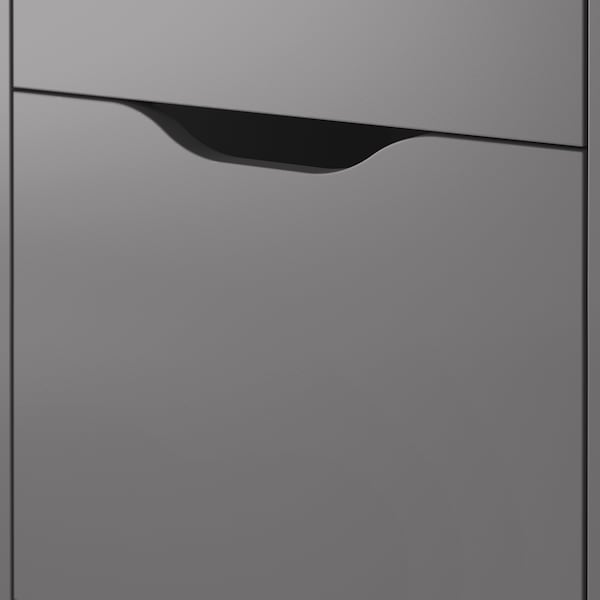 ALEX - Drawer unit on castors, dark grey/black, 36x50 cm