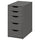 ALEX - Drawer unit, dark grey, 36x70 cm
