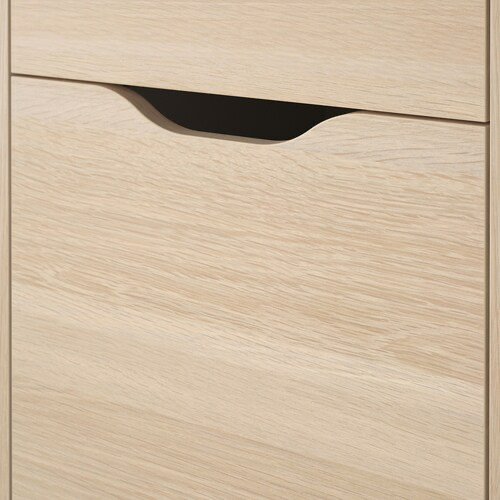 ALEX Chest of drawers, white stain/oak effect, 36x50 cm