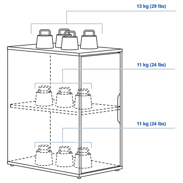ALEX storage unit, white, 36x70 cm