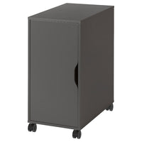 ALEX storage unit on castors, dark grey/black, 36x76 cm