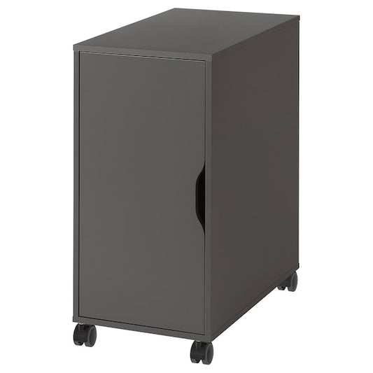 ALEX - Storage unit on castors, dark grey/black, 36x76 cm