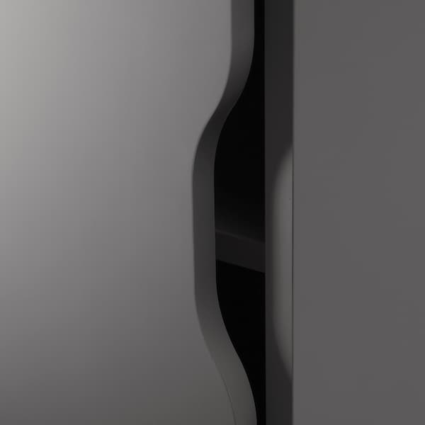 ALEX storage unit on castors, dark grey/black, 36x76 cm