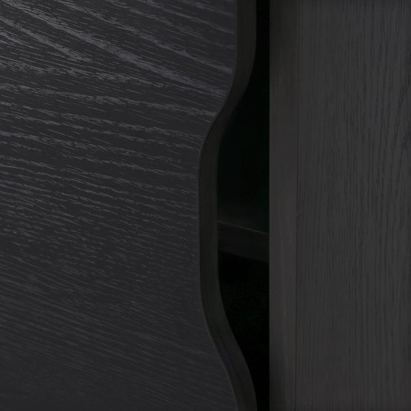 ALEX storage unit on castors, black-brown/black, 36x76 cm