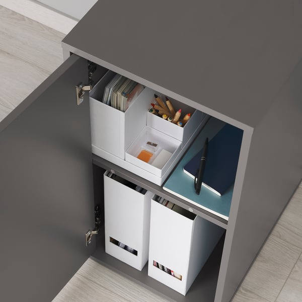 ALEX - Storage unit, dark grey, 36x70 cm