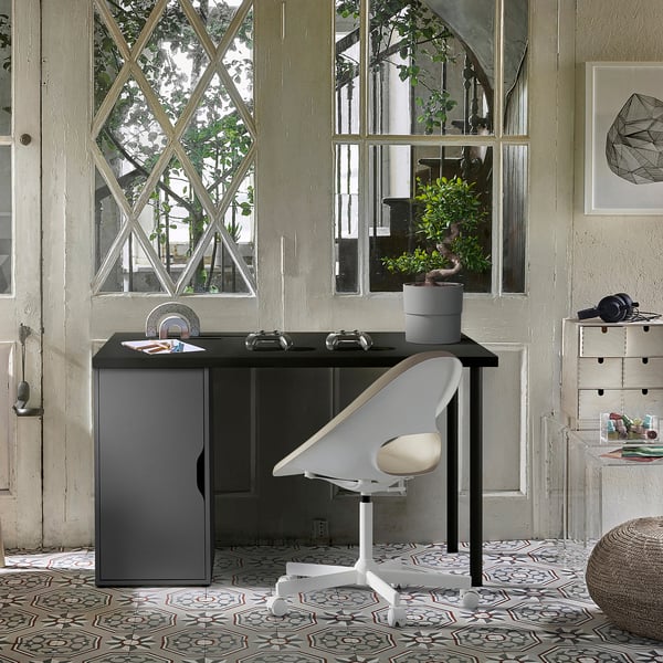 ALEX - Storage unit, dark grey, 36x70 cm