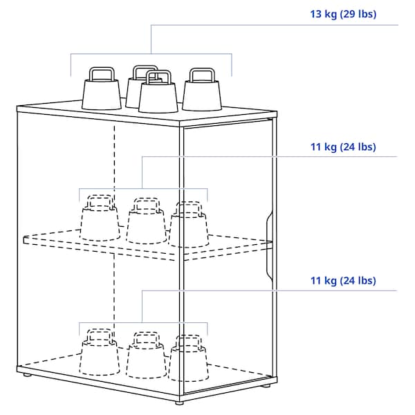 ALEX storage unit, dark grey, 36x70 cm
