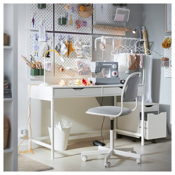 ALEX - Desk, white, 132x58 cm