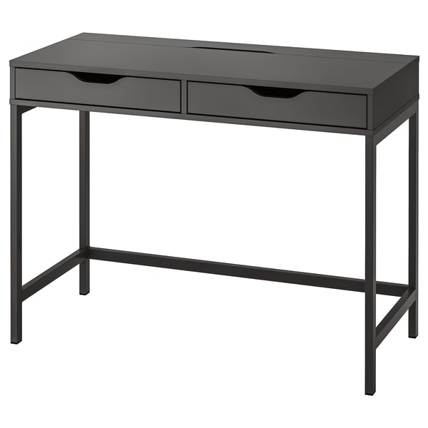 ALEX - Desk, dark grey, 100x48 cm