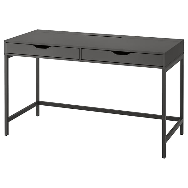 ALEX - Desk, dark grey, 132x58 cm