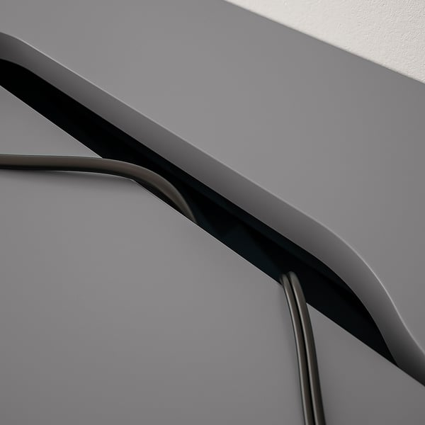 ALEX - Desk, dark grey, 100x48 cm
