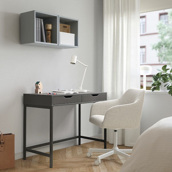 ALEX desk, dark grey, 100x48 cm