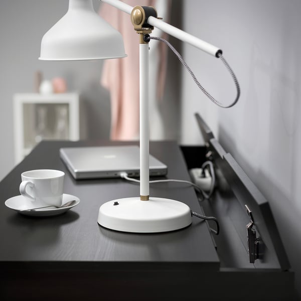 ALEX desk, black-brown, 100x48 cm