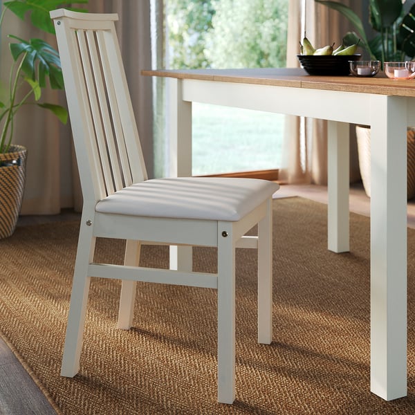 ÅLHULT / ÅLHULT table and 4 chairs, beige/brown/Kabusa light beige beige, 120/170x80 cm