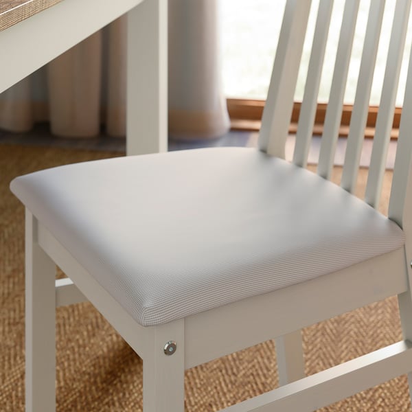 ÅLHULT / ÅLHULT table and 4 chairs, beige/brown/Kabusa light beige beige, 120/170x80 cm
