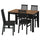 ÅLHULT / ÅLHULT table and 4 chairs, black/brown/Bomstad black black, 120/170x80 cm