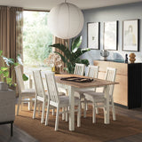 ÅLHULT / ÅLHULT table and 6 chairs, beige/brown/Kabusa light beige beige, 170/220x80 cm