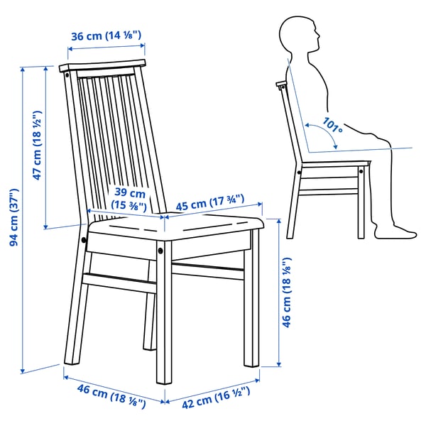 ÅLHULT chair, black/Bomstad black, 45x94x54 cm