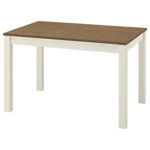 ÅLHULT extendable table, beige/brown, 120/170x80 cm