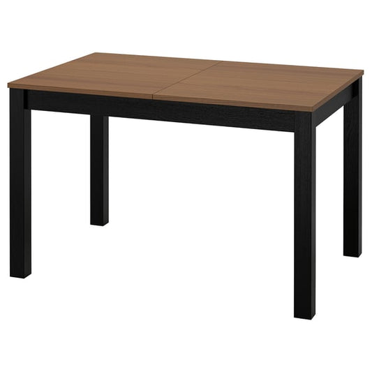 ÅLHULT extending table, black/brown, 120/170x80 cm