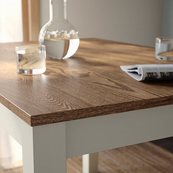 ÅLHULT table, beige/brown, 120x80 cm