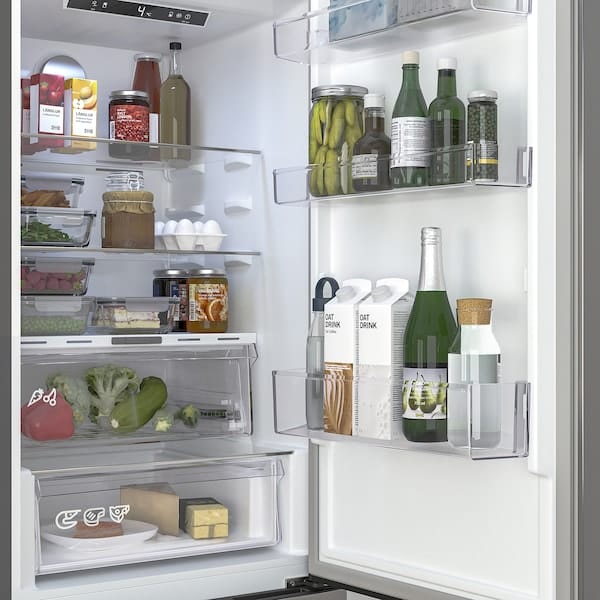 Ikea ALINGSÅS - Fridge/freezer, IKEA 500 freestanding/inox,210/106 l