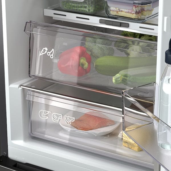 Ikea ALINGSÅS - Fridge/freezer, IKEA 500 freestanding/inox,210/106 l