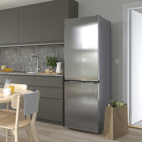 Ikea ALINGSÅS - Fridge/freezer, IKEA 500 freestanding/inox,210/106 l