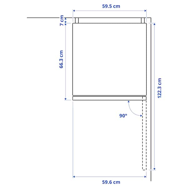 ALINGSÅS - Fridge/freezer, IKEA 500 freestanding/inox,210/106 l