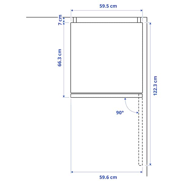 Ikea ALINGSÅS - Fridge/freezer, IKEA 500 freestanding/inox,210/106 l
