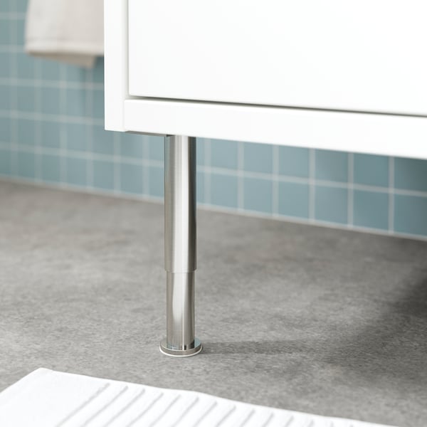 ALMAÅN leg, stainless steel, 12-20 cm, 2 pack