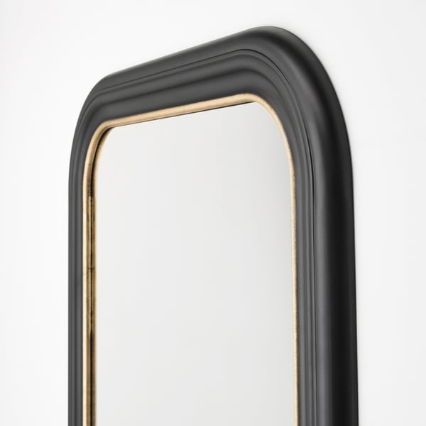 ALMARÖD - Mirror, black, 70x120 cm