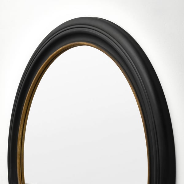 ALMARÖD - Mirror, black, 80 cm