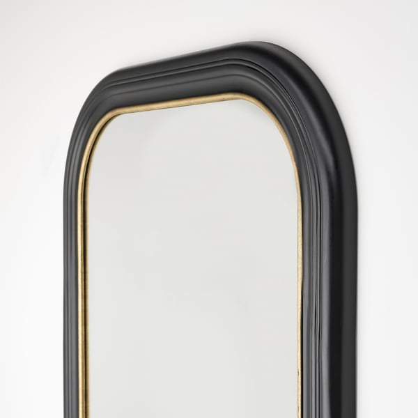 ALMARÖD - Mirror, black, 75x170 cm