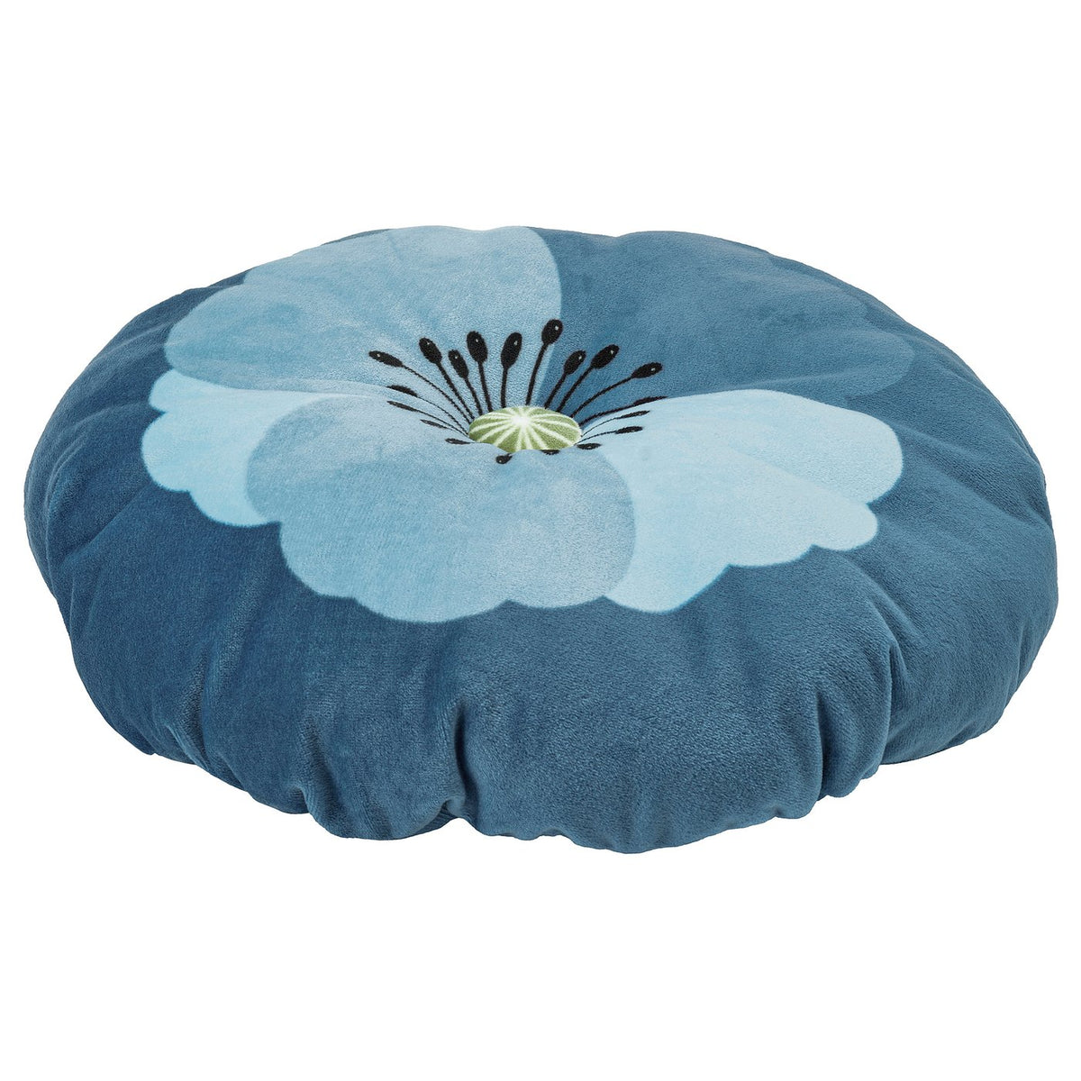 ALPTALL stool cover, blue/flower print, 30 cm