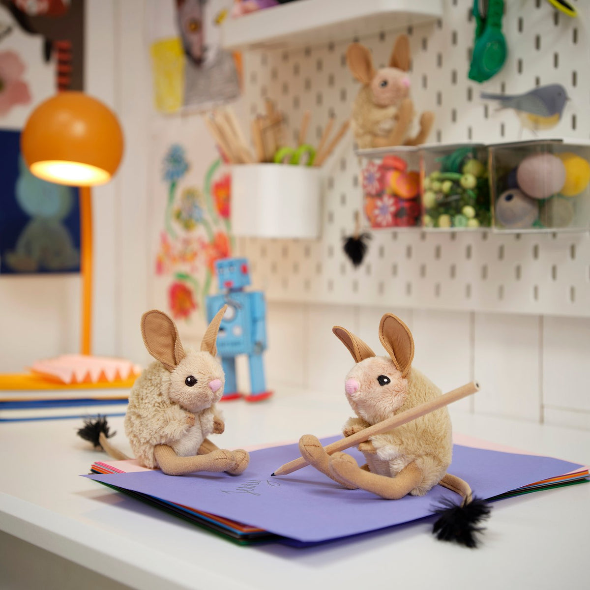 ALPTALL soft toy, long-eared jerboa/beige, 9 cm