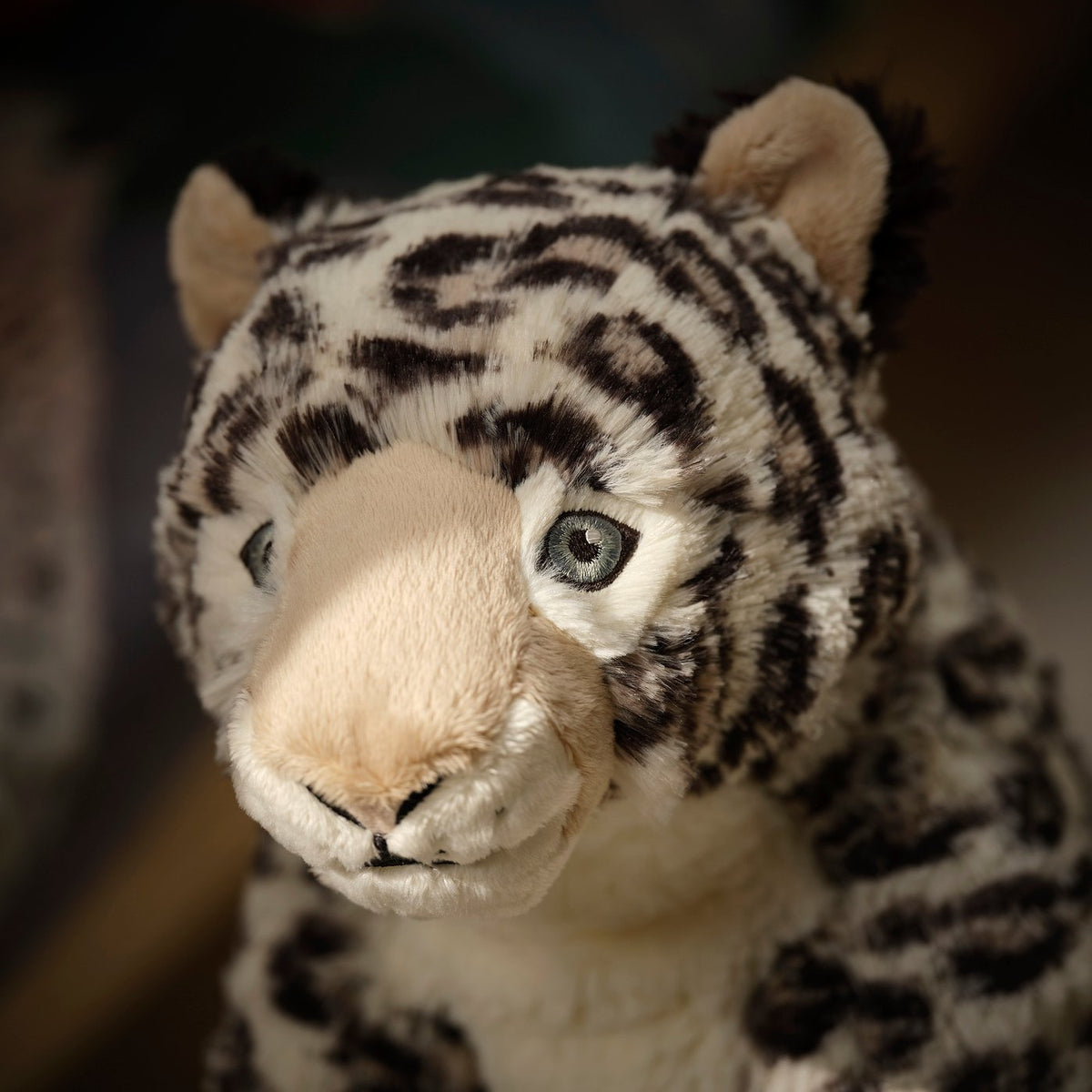 ALPTALL soft toy, snow leopard/patterned white, 52 cm