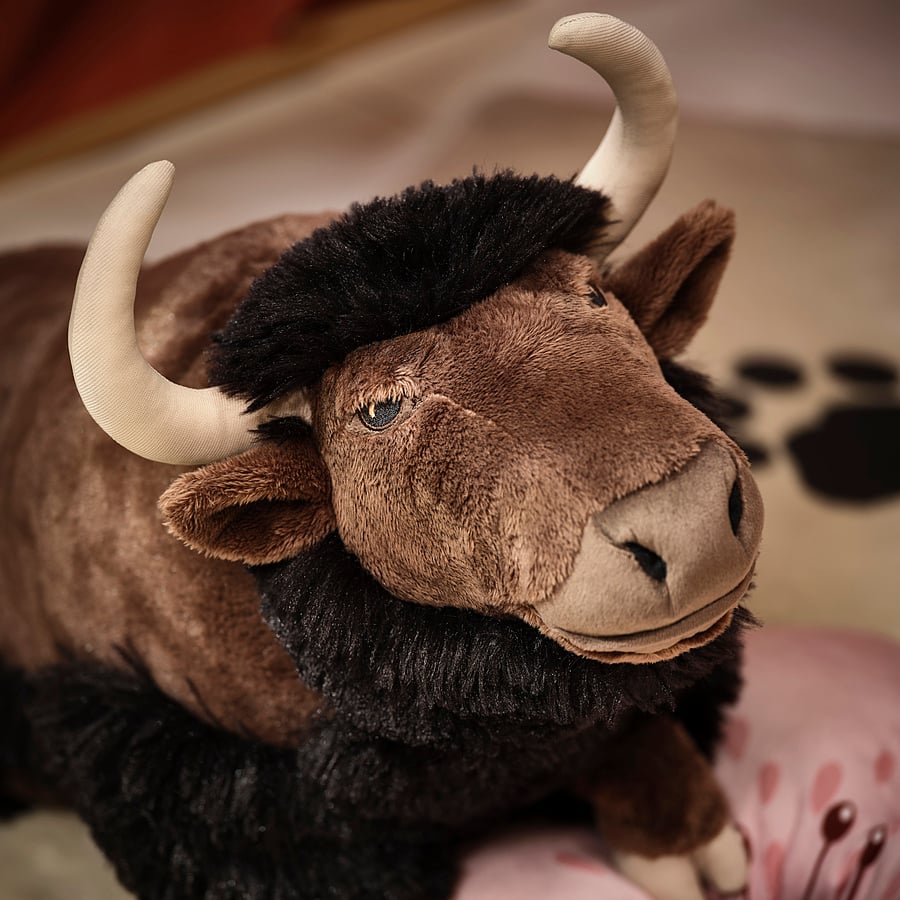 ALPTALL soft toy, yak/dark brown, 63 cm