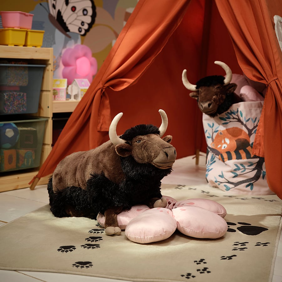 ALPTALL soft toy, yak/dark brown, 63 cm