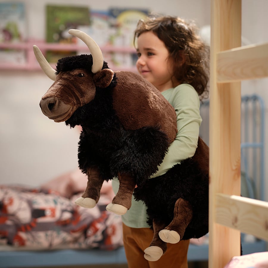ALPTALL soft toy, yak/dark brown, 63 cm